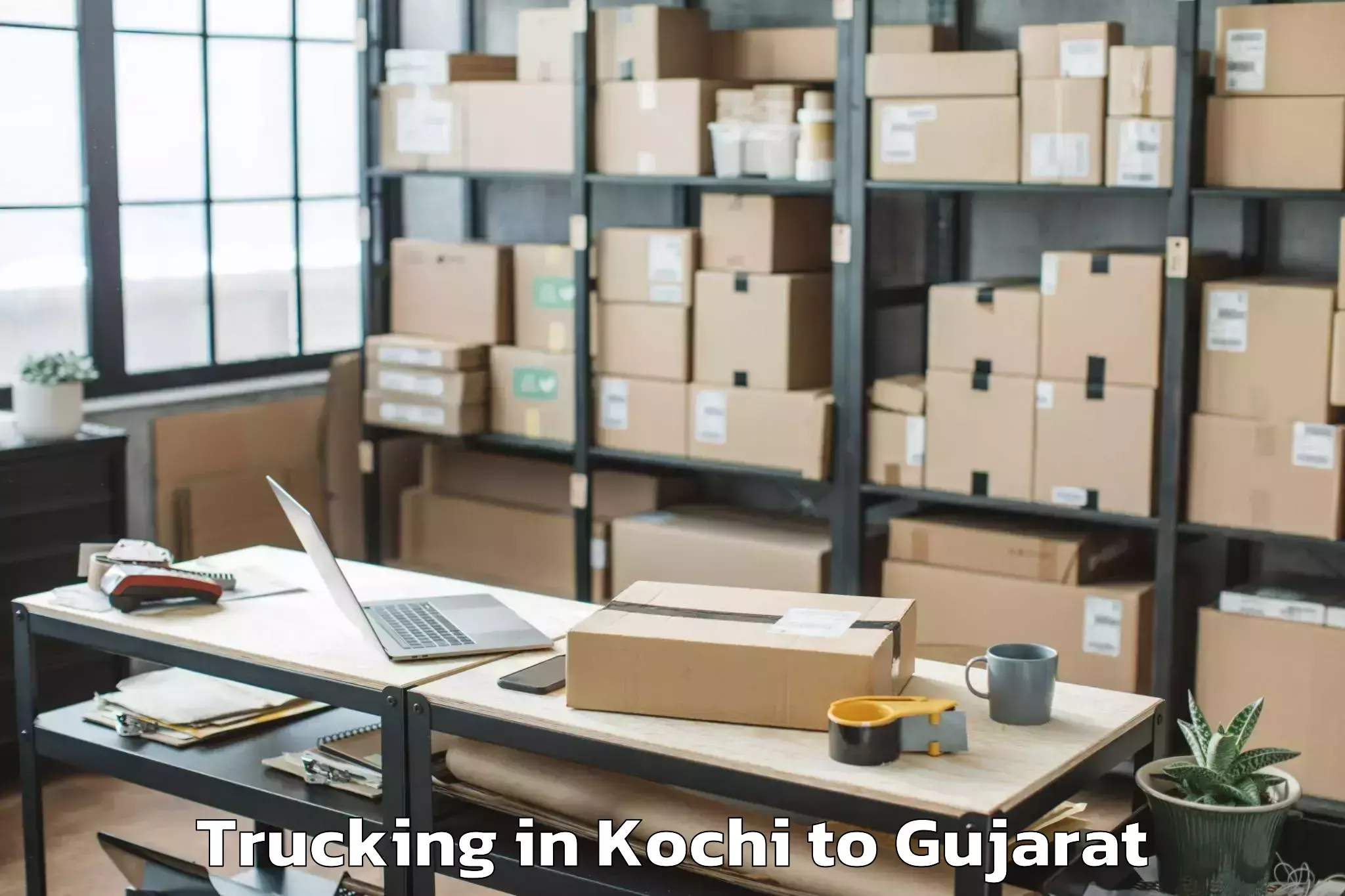 Top Kochi to Charotar University Of Science Trucking Available